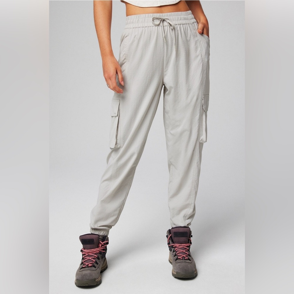 Fabletics Lightweight Ripstop Cargo Joggers in Luna Grey